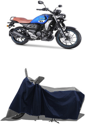 SUGASHRI Waterproof Two Wheeler Cover for Yamaha(FZ-X, Grey, Blue)