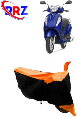 RRZ Waterproof Two Wheeler Cover for Suzuki(Access 125, Black, Orange)