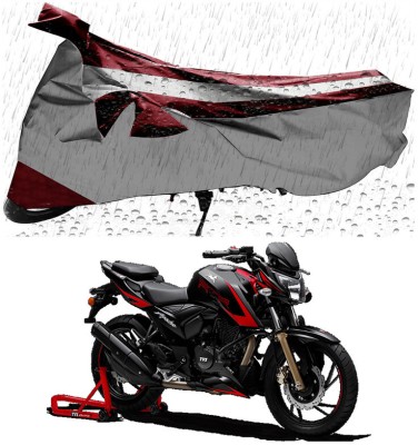 Ascension Two Wheeler Cover for TVS(Apache, Maroon, Silver)