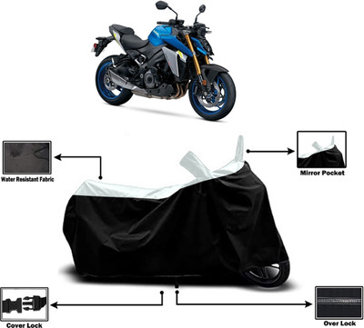 Amexride Two Wheeler Cover for Suzuki(GSX S1000, White)