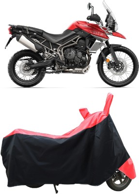 Coxtor Two Wheeler Cover for Triumph(Tiger 800 XCA, Red)