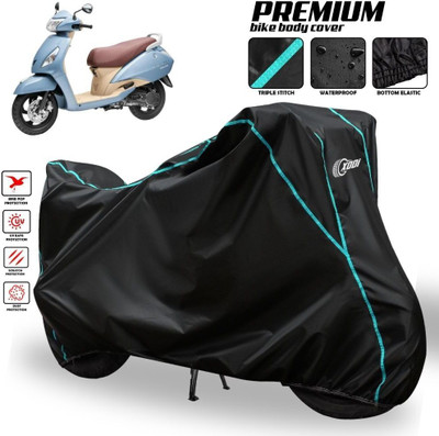 OliverX Waterproof Two Wheeler Cover for TVS(Jupiter Grande, Black, Blue, Multicolor)
