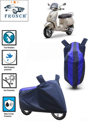 FRONCH Waterproof Two Wheeler Cover for Vespa(Elegante 150 BS6, Blue)
