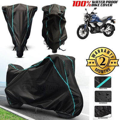 MMSSTAR Waterproof Two Wheeler Cover for Yamaha(FZ, Black)