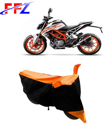 FFZ Waterproof Two Wheeler Cover for KTM(Duke 390, Black, Orange)