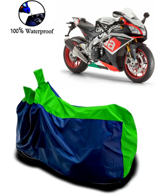 Autofly Waterproof Two Wheeler Cover for Aprilia(RSV4, Blue, Green)