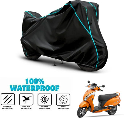 ANTHUB Waterproof Two Wheeler Cover for TVS(Jupiter 125, Black)