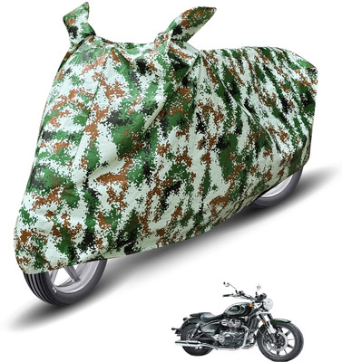 Auto Hub Waterproof Two Wheeler Cover for Royal Enfield(Meteor, Green)