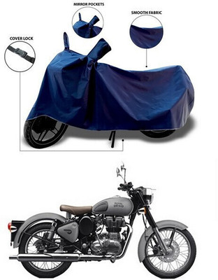 ANTHUB Waterproof Two Wheeler Cover for Royal Enfield(Bullet 350, Blue)