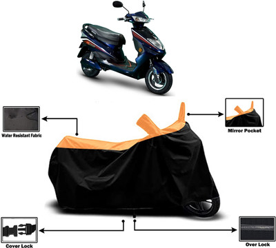 Amexride Two Wheeler Cover for Okinawa(Ridge Plus, Orange)