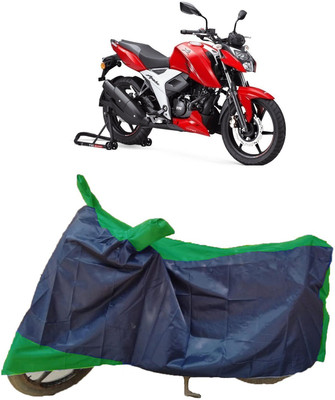 Autoprime Two Wheeler Cover for TVS(Apache RTR 160, Blue, Green)