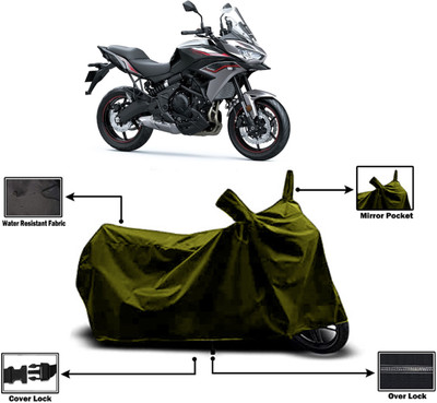 Amexride Two Wheeler Cover for Kawasaki(Versys 650 BS6, Green)