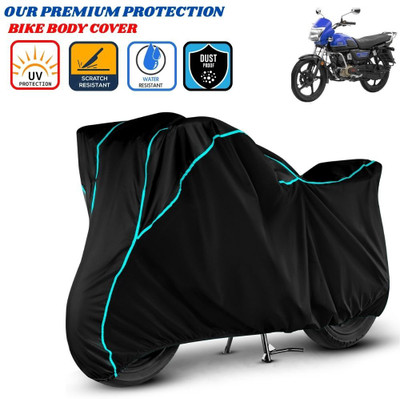Delphinium Waterproof Two Wheeler Cover for TVS(Radeon, Black)