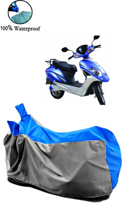 Autofly Waterproof Two Wheeler Cover for Lohia(Fame, Grey, Blue)