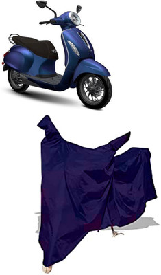 Amexride Two Wheeler Cover for Bajaj(Chetak, Blue)