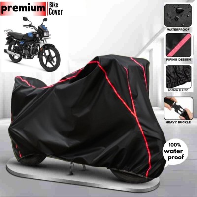 BOTAUTO Waterproof Two Wheeler Cover for Hero(Splendor Pro Classic, Black, Red)