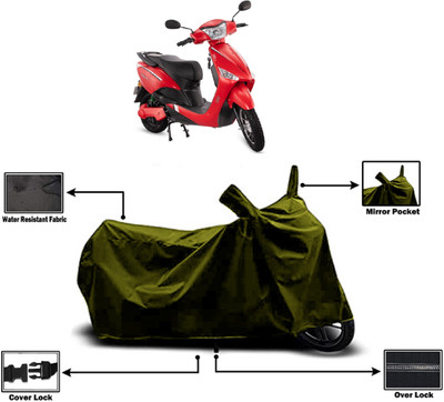 Amexride Two Wheeler Cover for Hero Electric(Electric Optima, Green)