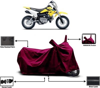 Amexride Two Wheeler Cover for Suzuki(DR-Z50 BS6, Maroon)