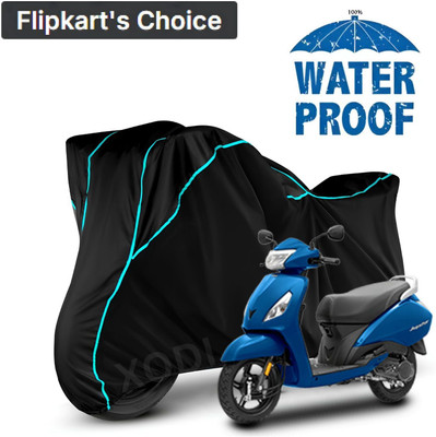 OliverX Waterproof Two Wheeler Cover for TVS(Jupiter, Black, Blue, Multicolor)