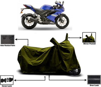 Amexride Waterproof Two Wheeler Cover for Yamaha(YZF R15S BS6, Green)