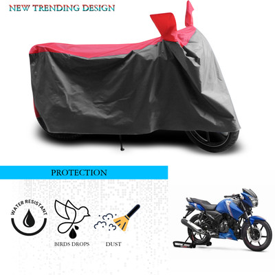 SnehaSales Waterproof Two Wheeler Cover for TVS(Apache RTR 180, Grey, Red)
