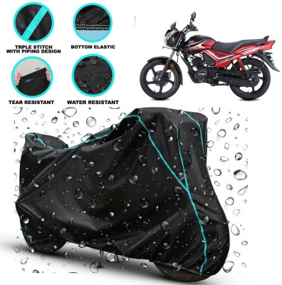 kerwa Waterproof Two Wheeler Cover for TVS(Star City Plus, Black)
