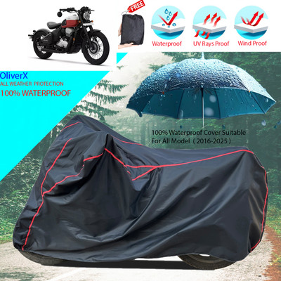 OliverX Waterproof Two Wheeler Cover for JAWA(42, Black)