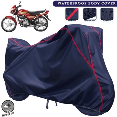 MADAFIYA Two Wheeler Cover for Hero(CD deluxe, Blue, Red)