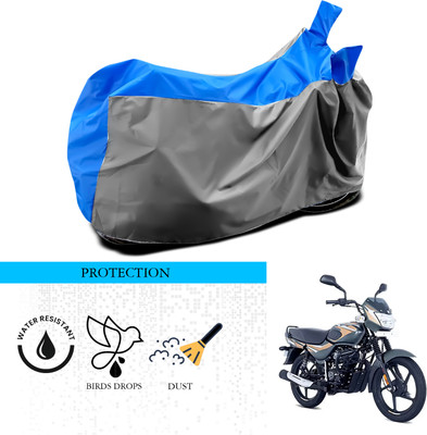 SnehaSales Waterproof Two Wheeler Cover for Bajaj(CT 100, Grey, Blue)