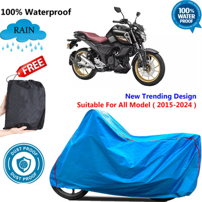 OliverX Waterproof Two Wheeler Cover for Yamaha(FZ S FI New, Blue)