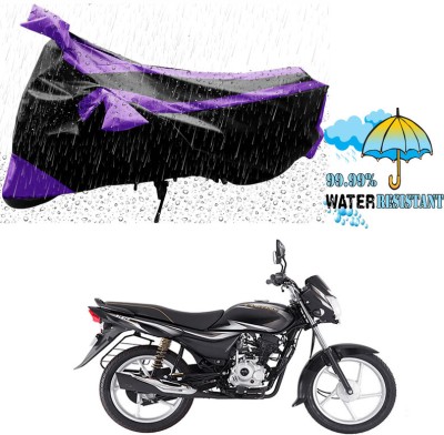 Ascension Two Wheeler Cover for Bajaj(ComforTec, Black, Blue)