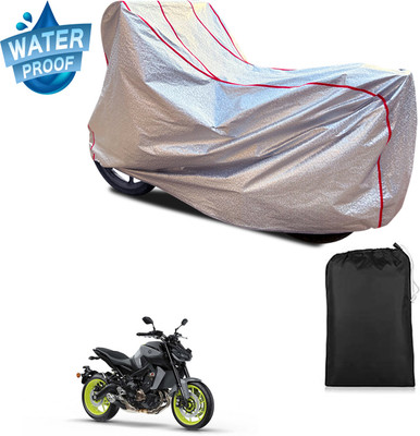 GOSHIV-car and bike accessories Waterproof Two Wheeler Cover for Yamaha(MT 09, Silver)