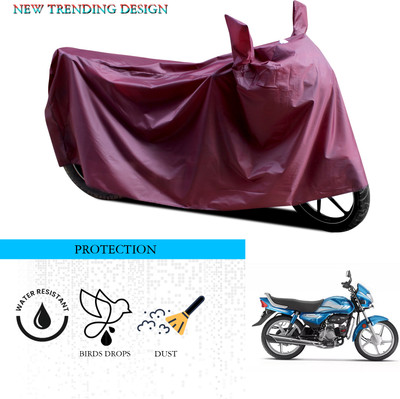 ANTHUB Waterproof Two Wheeler Cover for Hero(HF Deluxe i3s, Maroon)