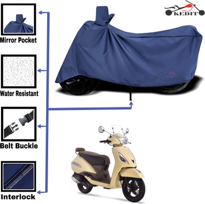 KEDIT Two Wheeler Cover for TVS(Jupiter classic, Blue)