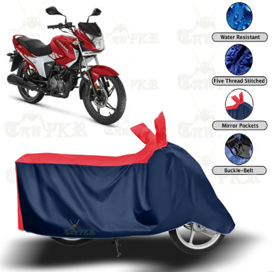 sowelar Waterproof Two Wheeler Cover for Hero(Glamour FI, Red, Blue)