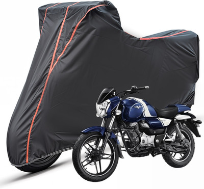 Whipone Two Wheeler Cover for Bajaj(V12, Black)
