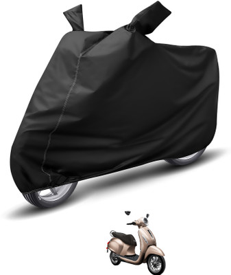 Auto Hub Waterproof Two Wheeler Cover for Bajaj(Chetak, Black)