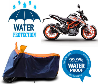RTS COLLECTIONS Waterproof Two Wheeler Cover for KTM(Duke 390, Multicolor)