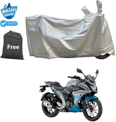 PAGORA Waterproof Two Wheeler Cover for Yamaha(Fazer 25 BS6, Silver)