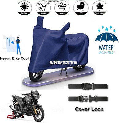 smwzxyu Waterproof Two Wheeler Cover for TVS(Apache RTR 180, Black)