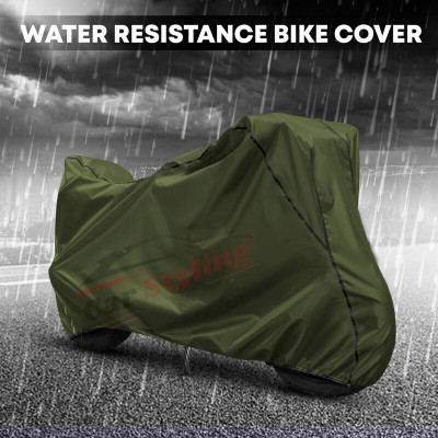 OliverX Waterproof Two Wheeler Cover for TVS(Apache RTR 200 4V, Green, Black)