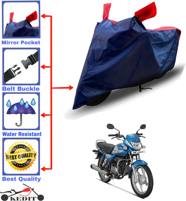 AASHTIK MART Two Wheeler Cover for Hero(HF Deluxe BS6, Red, Blue)