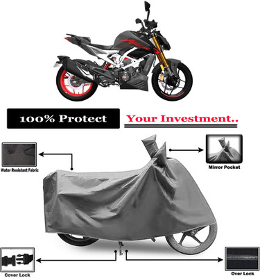 Amexride Two Wheeler Cover for TVS(Apache RTR 310 BS6, Grey)