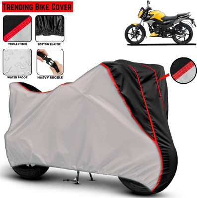 Mwiss Waterproof Two Wheeler Cover for TVS(Raider, Silver, Black)