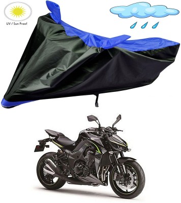 Ascension Two Wheeler Cover for Kawasaki(Z1000, Black, Blue)