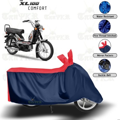 sowelar Waterproof Two Wheeler Cover for TVS(XL 100 Comfort, Red, Blue)