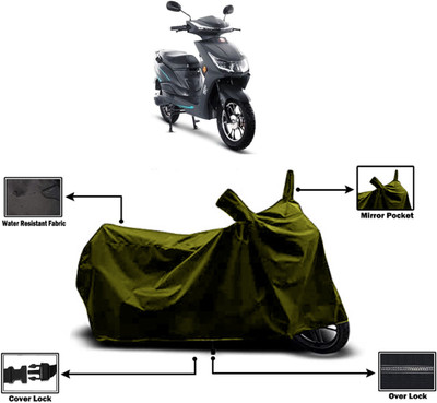 Amexride Two Wheeler Cover for Hero Electric(Motocorp Electric Atria, Green)
