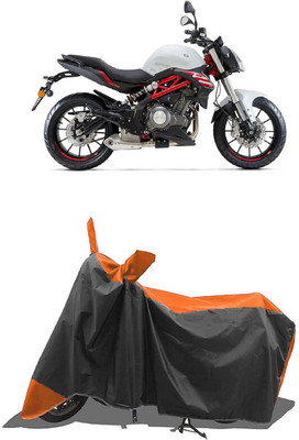 SUGASHRI Waterproof Two Wheeler Cover for Benelli(302 S, Orange, Black)