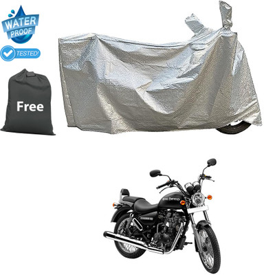 CODOKI Waterproof Two Wheeler Cover for Royal Enfield(Thunderbird 500, Silver)