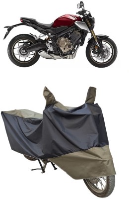 ETIOTIC Waterproof Two Wheeler Cover for Honda(CB300R, Black, Green)